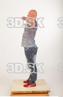 Whole body modeling reference blue jeans gray tshirt 0019